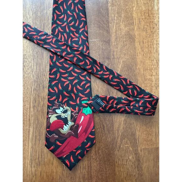 Looney Tunes Other - Vintage LOONEY TUNES TASMANIAN DEVIL 100% Silk Tie